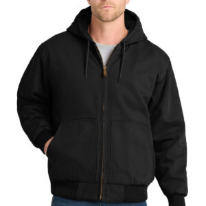 CornerStone Washed Duck Cloth Insulated Hooded Work Jacket. CSJ41